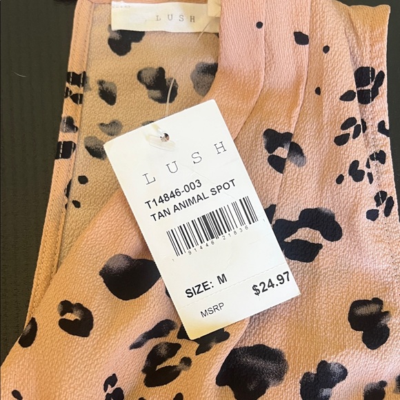 Lush Tan Animal Spot Top New with tags size medium body suit - Picture 2 of 7